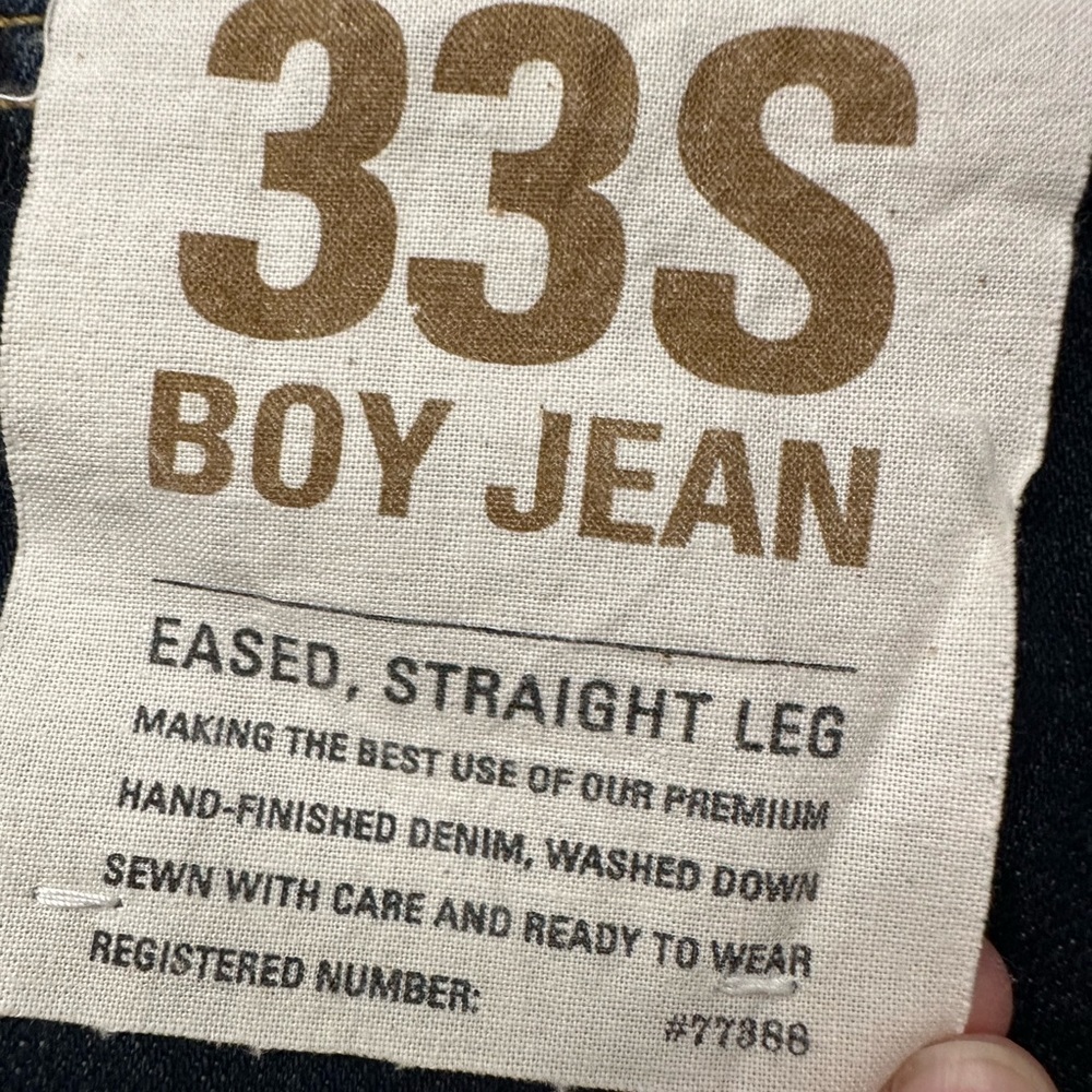 J. Crew NWT Boy Boyfriend Cropped Ankle Jeans size 33 Short Dark Blue - Picture 4 of 16